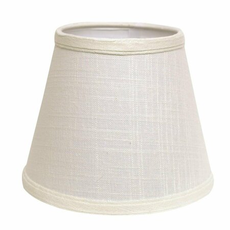 HOMEROOTS 12 in. White Empire Hardback Slanted Linen Lampshade - Washer Fitter 469946